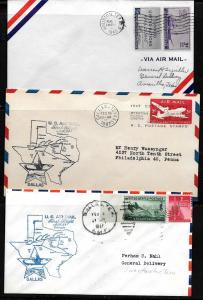 (6) First Flight Covers -Set #386 - See Description for Info