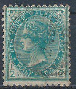 New South Wales 1908 - ½d wmk A crown Type II (wide H) - SG330b used