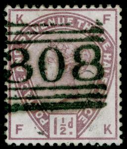 SG188, 1½d lilac, FINE USED. Cat £45. FK 