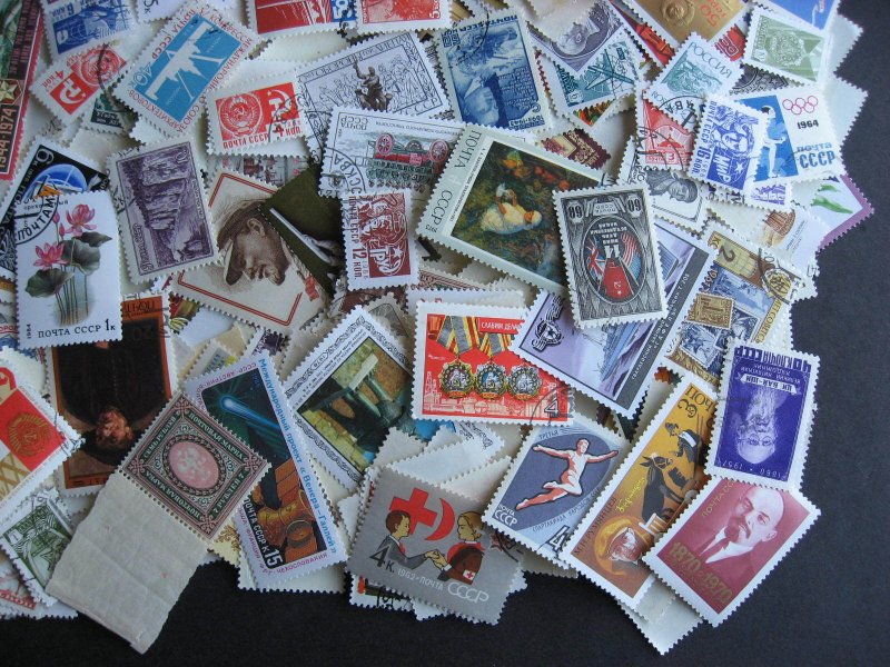 Russia about 1000 interesting all ages mixture (duplicates, mixed condition)