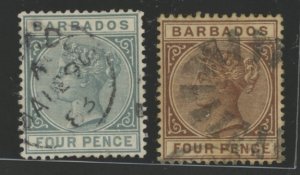 Barbados #64-65 Used Multiple