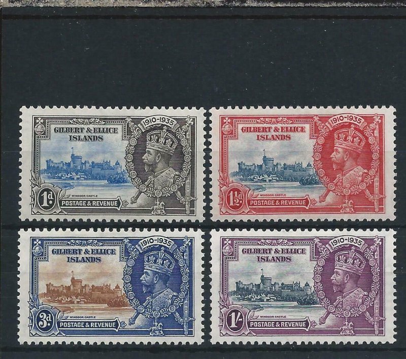 GILBERT & ELLICE IS 1935 SILVER JUBILEE SET MM SG 36/39 CAT £32