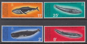 British Antarctic Territory 64-67 Whales MNH VF