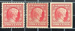 US Stamps- SC# 367 - 369 - Lincoln -  MOGH - SCV = $167.00