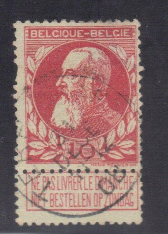 BELGIUM SC# 85 **USED** 10c  1905-11    SEE SCAN