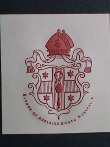 SOUTH AUSTRALIA -BISHOP OF ADELAIDE-COAST OF ARMS- MNH PROOF MINI SHEET-VF