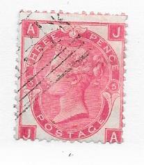 GB #49  3p rose plate #5  Queen Victoria (U) CV $62.50