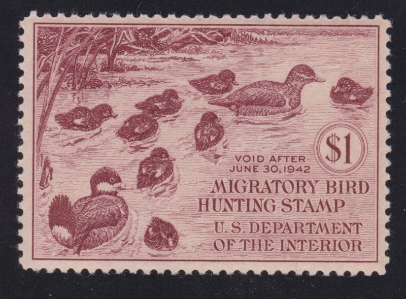 US RW8 $1 Duck Hunting Mint VF-XF OG LH SCV $225