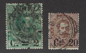 Italy SC#61, 65 Used F-VF crease SCV$21.00...Fill a Great Spot(s)!