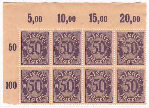 Germany Inflation Era, unused, Official 50 pfennig