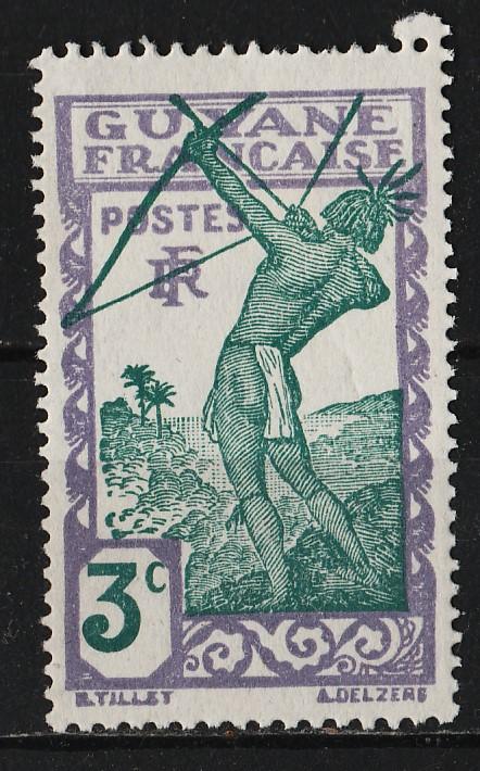 French Guiana 1929/1940 Various Designs 3c (1/43) UNUSED