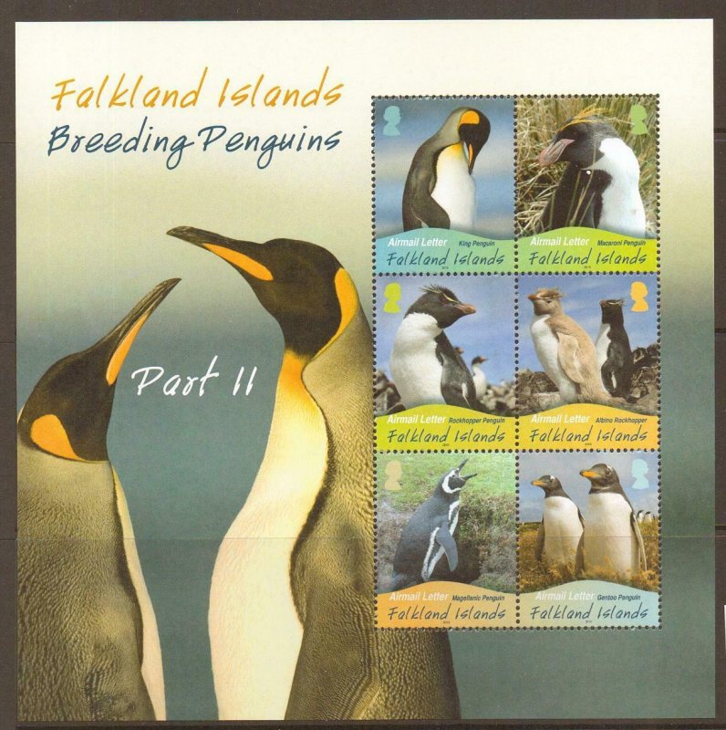 FALKLAND ISLANDS SGMS1180 2010 BREEDING PENGUINS MNH 