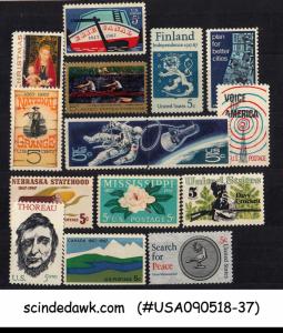 UNITED STATES USA - 1967 COMMEMORATIVE STAMPS SC#1323-37 - 15V MNH