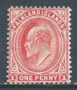 Falkland Islands #12a Mint No Gum 1p Queen Victoria - Venetian Red