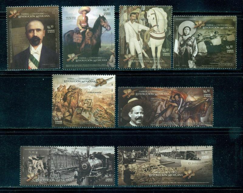 Mexico Scott #2647-2654 MNH Mexican Revolution Centennial $$