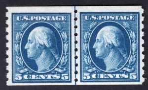 SCOTT #396 LINE PAIR -MINT - VF - OGnh - w/PSE Certificate