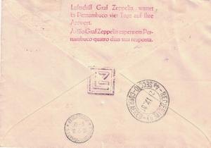 Germany C37 Graf Zeppelin Flight Cover. Germany To Brazil  #02 GERMC37