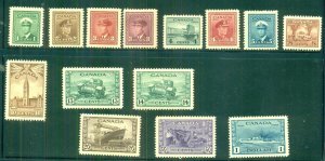 CANADA #249-62, Complete set, NH/LH, VF, Scott $134.80