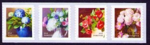 US 5233-5236 Garden Flowers Forever Coil Strip Set 4 MNH 2017