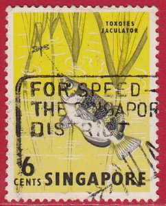 Singapore - 1962 - Scott #56 - used - Fish