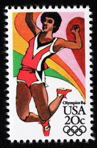 US 2083 MNH VF/XF 20 Cent 1984 Los Angeles Summer Olympics Long Jump