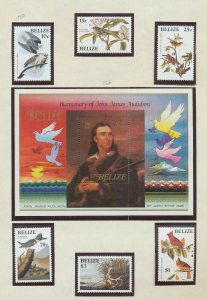 BELIZE - Scott 750-756  - MNH S/S - Audubon, Birds - 1985