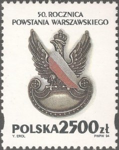 Poland 1994 MNH Stamps Scott 3207 Warsaw Uprising Second World War II