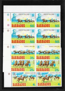 BARBADOS Sc#312-315 Complete Mint Never Hinged Set BLOCKS of 4