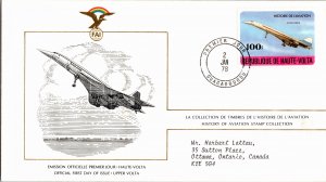 Upper Volta, Worldwide First Day Cover, Aviation
