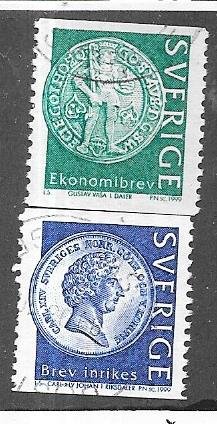 Sweden #2319-2320 Coins  (U) CV $1.40