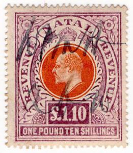 (I.B) Natal Revenue : Duty Stamp £1 10/-