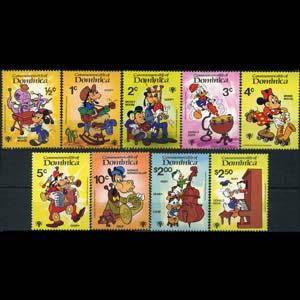 DOMINICA 1979 - Scott# 644-52 Disney Set of 9 NH