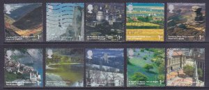 Great Britain 2343-52 Used 2006 English Scenery Singles Set of 10 Very Fine