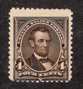 US #254 Four Cent Lincoln AVG/MNH ~jm-1851