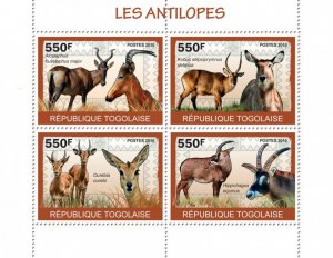 TOGO - 2010 - Antelopes - Perf 4v Sheet - Mint Never Hinged