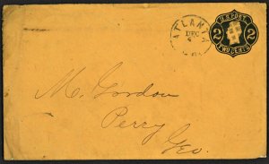 1865 U56 USED ENTIRE BLACK ON ORANGE ATLANTA Georgia Cancel