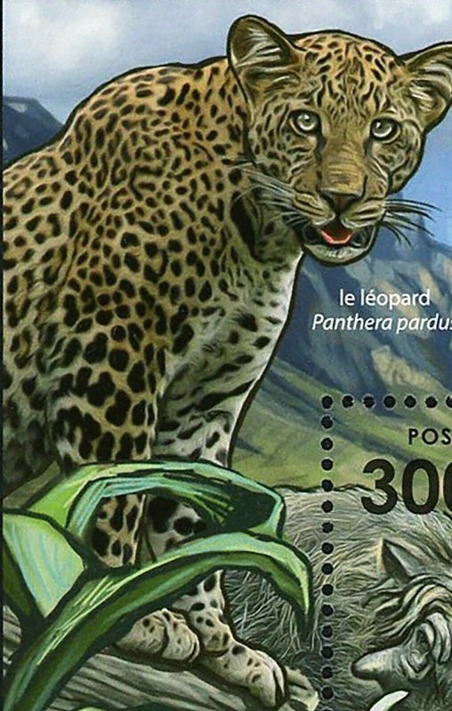 African Mammals Stamp Gorilla Leopard Panthera Pardus S/S MNH #4136 / Bl.635 