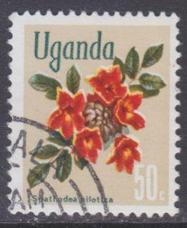 Uganda sc#121 1969 50c Flowers defin used