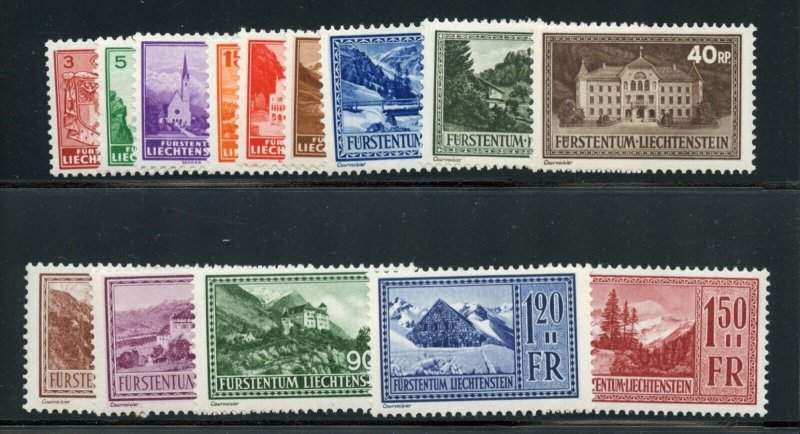 LIECHTENSTEIN SCOTT #116/29 PICTORIALS MINT NEVER HINGED---SCOTT $275.00