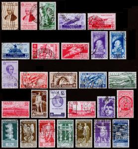 Italy Scott 329 // 384 (1934-1937) Used H F-VF, CV $79.10 B