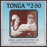 TONGA 1986 - Scott# 628 King and Queen 2.5p NH