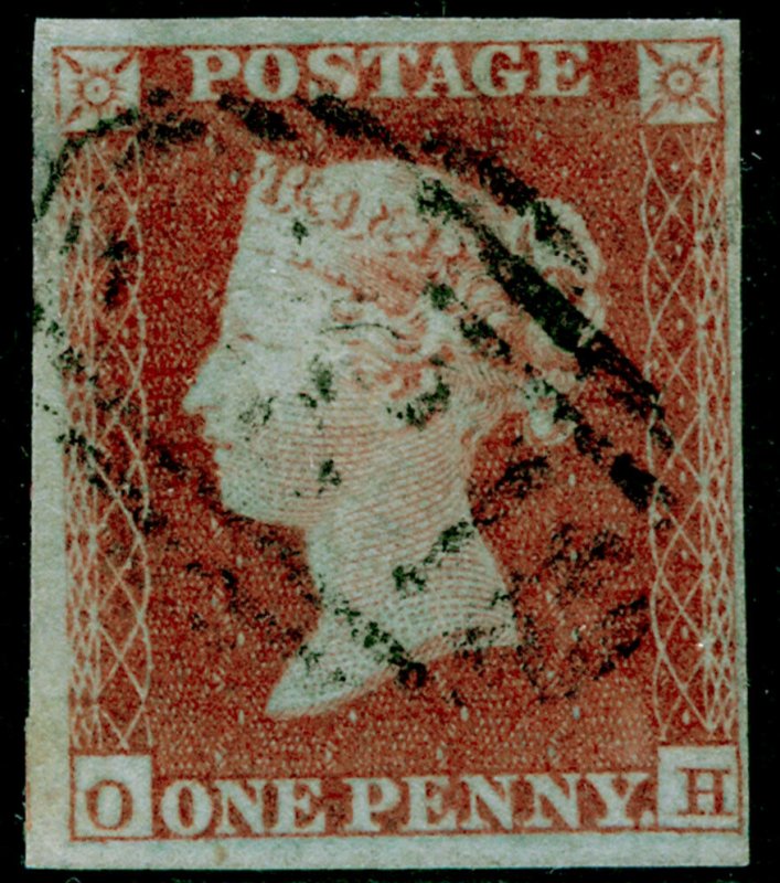 SG8, 1d red-brown PLATE 161, FINE USED. Cat £50. OH