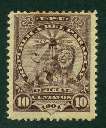 Paraguay 1906 #O68 MH SCV (2018) = $0.35