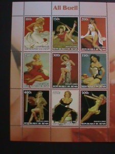 BENIN 2003-WORLD FAMOUS MODEL ALL BUELL MNH SHEET-VF  WE SHIP TO WORLD WIDE