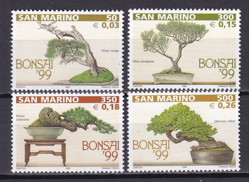 1999 - SAN MARINO - Bonsai '99 - Sc #1438-41 - MNH**