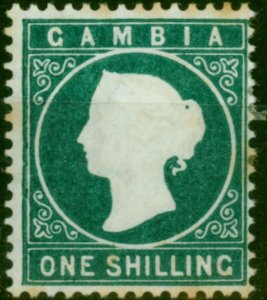 Gambia 1880 1s Deep Green SG20b Good MM CV £400 (2)