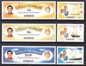 Kiribati 373-378 Royal Wedding MNH VF