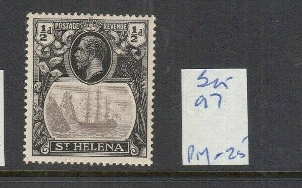 ST HELENA 1922 1/2D GREY/BLACK MINT SG97