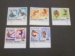 Madagascar 1976 Sc 543-44,C153-5 Olympics CTO set FU