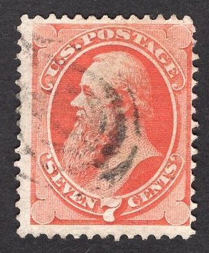 US Stamp #149 7c Vermillion Stanton USED SCV $100.00